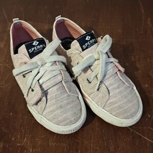 Sperry Pink Canvas Toddler Sneakers Size 11
